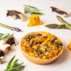 Red Leicester, Asparagus, Mushroom & Tarragon Tart (Indiv)